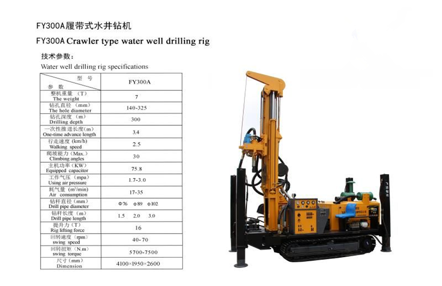 FY300A型地熱水井多功能鉆車